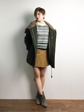 阿久津友里さん(レディース・165cm)の冬コーディネート
