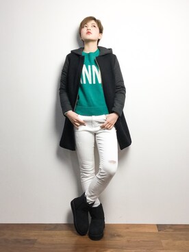 阿久津友里さん（レディース・165cm）の冬コーディネート