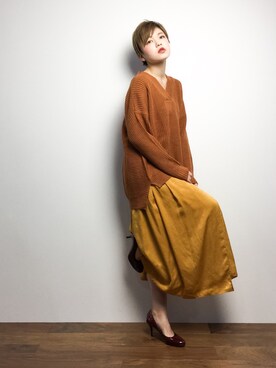 阿久津友里さん（レディース・165cm）の冬コーディネート