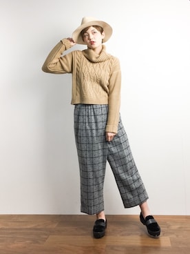 阿久津友里さん（レディース・165cm）の冬コーディネート