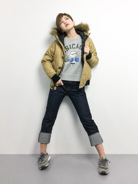 阿久津友里さん(レディース・165cm)の冬コーディネート