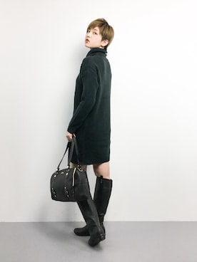 阿久津友里さん（レディース・165cm）の冬コーディネート