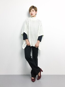 阿久津友里さん（レディース・165cm）の冬コーディネート