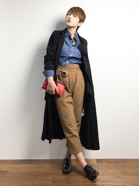 阿久津友里さん(レディース・165cm)の冬コーディネート