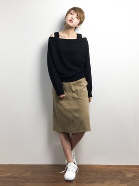 阿久津友里さん(レディース・165cm)の冬コーディネート