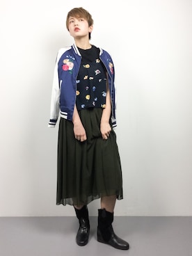 阿久津友里さん(レディース・165cm)の冬コーディネート