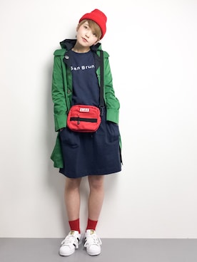 「MACKINTOSH PHILOSOPHY（ﾏｯｷﾝﾄｯｼｭ ﾌｨﾛｿﾌｨｰ）のアイテム（ジャケット/アウター）」を使った、阿久津友里さん（レディース・165cm）の冬コーディネート