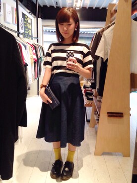 「アイテム（アクセサリー、パープル系）」を使った、まゆさんさん（レディース・150cm）の夏コーディネート