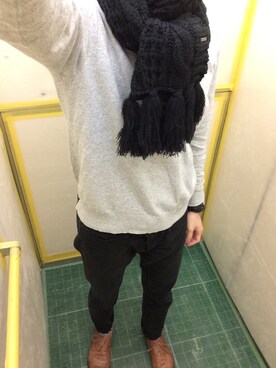 「アイテム（ボディバッグ/ウエストポーチ、ブルー系）」を使った、Yuheiさん（メンズ・178cm）の秋コーディネート