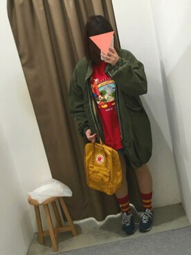 「used mix」｜「アイテム（ミリタリージャケット）」を使った、みかこさん（レディース・167cm）の冬コーディネート