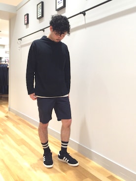 「FLAGSTUFF（フラグスタフ）のアイテム（レッグウェア）」を使った、Tsuyoshiさん（メンズ・166cm）の夏コーディネート