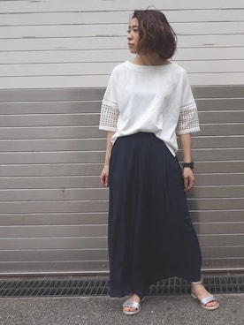 「プリーツ」｜lipstar_officialさん（レディース・156cm）の夏コーディネート