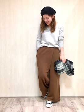 「LIPSTAR（リップスター）のアイテム（ニット/セーター）」を使った、lipstar_officialさん（レディース・156cm）の秋コーディネート