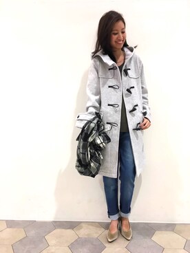 「リップスター」｜「アイテム（ダッフルコート）」を使った、lipstar_officialさん（レディース・158cm）の秋コーディネート