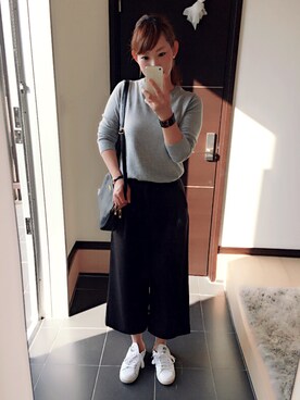 「SMELLY（スメリー）のアイテム（ピアス（両耳用））」を使った、sechucoさん（レディース・160cm）の秋コーディネート