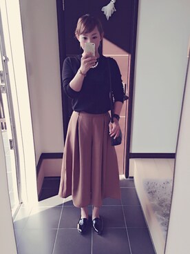 「SMELLY（スメリー）のアイテム（ピアス（両耳用））」を使った、sechucoさん（レディース・160cm）の秋コーディネート