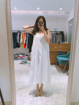 「棉麻」｜屁颠屁颠蓝星人YYさん（レディース・160cm）の夏コーディネート
