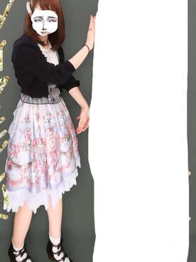 「axes femme POETIQUE（アクシーズファムポエティック）のアイテム（カーディガン/ボレロ）」を使った、りんさん（レディース・156cm）の秋コーディネート