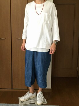 「ワイドシルエット」｜「アイテム（アナログ腕時計）」を使った、ryoさん（メンズ・175cm）の秋コーディネート