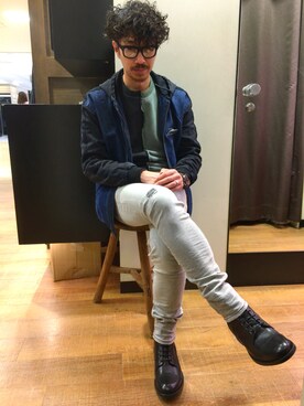 「DIESEL（ディーゼル）のアイテム（ブーツ）」を使った、daisukeさん（メンズ・173cm）の秋コーディネート