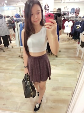 「wearsg」｜「アイテム（Tシャツ/カットソー）」を使った、Ting Niさん（レディース・165cm）の冬コーディネート
