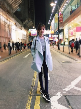 「A land（エーランド）のアイテム（アクセサリー）」を使った、Chaelia さん（レディース・165cm）の春コーディネート