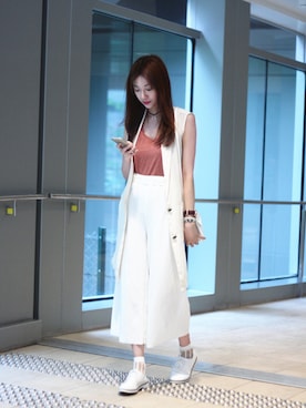 「cotton on」｜「アイテム（アナログ腕時計）」を使った、Chaelia さん（レディース・165cm）の夏コーディネート