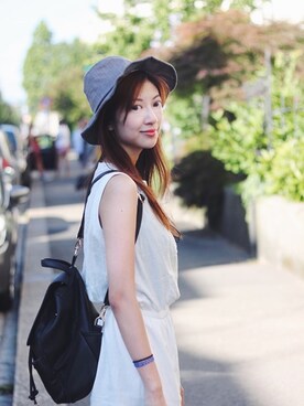 「A land（エーランド）のアイテム（ワンピース/ドレス）」を使った、Chaelia さん（レディース・165cm）の夏コーディネート