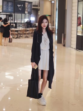 「A land（エーランド）のアイテム（ワンピース/ドレス）」を使った、Chaelia さん（レディース・165cm）の秋コーディネート