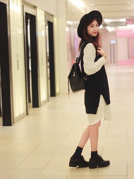 「MONKI」｜Chaelia さん（レディース・165cm）の冬コーディネート