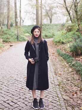 「A land（エーランド）のアイテム（ワンピース/ドレス）」を使った、Chaelia さん（レディース・165cm）の秋コーディネート