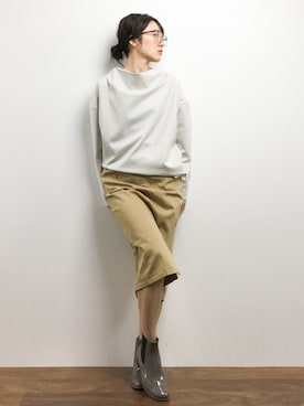 「Factor=（ファクターイコール）のアイテム（スカート）」を使った、ちばゆきZさん（レディース・157cm）の春コーディネート