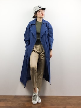 「Khaju（カージュ）のアイテム（その他アウター）」を使った、ちばゆきZさん（レディース・157cm）の春コーディネート