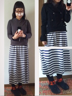 「tricot COMME des GARCONS（トリココムデギャルソン）のアイテム（ブルゾン）」を使った、nellnellnellさん（レディース・160cm）の春コーディネート
