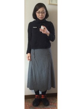 「スカラップ」｜「アイテム（スウェット）」を使った、nellnellnellさん（レディース・160cm）の春コーディネート