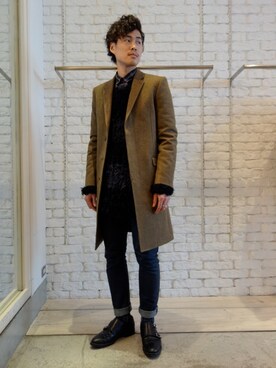 「LAD MUSICIAN（ラッドミュージシャン）のアイテム（その他アウター）」を使った、ONEPAIRさん（メンズ・173cm）の秋コーディネート