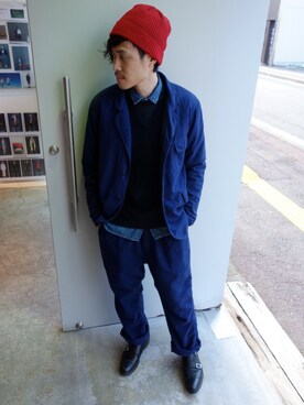「nonnative（ノンネイティブ）のアイテム（その他アウター）」を使った、ONEPAIRさん（メンズ・173cm）の秋コーディネート