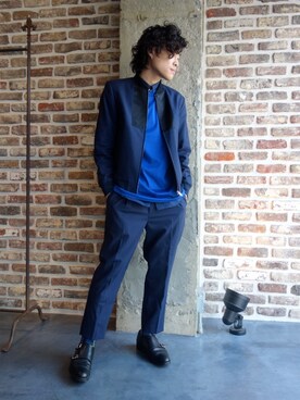 「JOHN LAWRENCE SULLIVAN（ジョンローレンスサリバン）のアイテム（ブルゾン）」を使った、ONEPAIRさん（メンズ・173cm）の冬コーディネート
