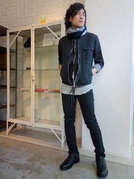 「nonnative（ノンネイティブ）のアイテム（ブルゾン）」を使った、ONEPAIRさん（メンズ・173cm）の春コーディネート