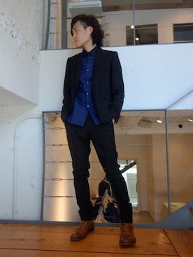 「LAD MUSICIAN（ラッドミュージシャン）のアイテム（その他）」を使った、ONEPAIRさん（メンズ・173cm）の春コーディネート
