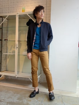 「N.HOOLYWOOD（N.ハリウッド）のアイテム（ブルゾン）」を使った、ONEPAIRさん（メンズ・173cm）の春コーディネート