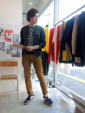 「nonnative（ノンネイティブ）のアイテム（ブルゾン）」を使った、ONEPAIRさん（メンズ・173cm）の春コーディネート