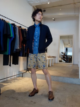 「N.HOOLYWOOD（N.ハリウッド）のアイテム（ブルゾン）」を使った、ONEPAIRさん（メンズ・173cm）の春コーディネート