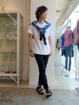「TAKAHIROMIYASHITATheSoloIst.（タカヒロミヤシタザソロイスト）のアイテム（Tシャツ/カットソー）」を使った、ONEPAIRさん（メンズ・173cm）の春コーディネート