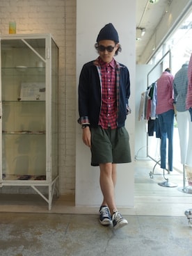 「N.HOOLYWOOD（N.ハリウッド）のアイテム（ブルゾン）」を使った、ONEPAIRさん（メンズ・173cm）の春コーディネート
