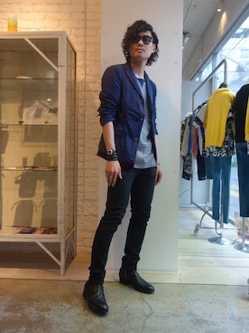 「TAKAHIROMIYASHITATheSoloIst.（タカヒロミヤシタザソロイスト）のアイテム（Tシャツ/カットソー）」を使った、ONEPAIRさん（メンズ・173cm）の春コーディネート