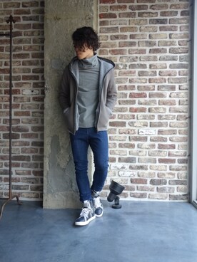 KAZUYUKI KUMAGAI KB42-008 カシミア混ムートン裏毛ZIP UP KAZUYUKI KUMAGAI KB42-008 カシミア混ムートン裏毛ZIP UP