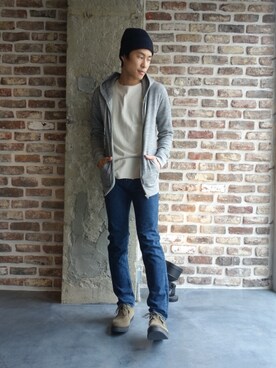「N.HOOLYWOOD（N.ハリウッド）のアイテム（帽子）」を使った、ONEPAIRさん（メンズ・173cm）の秋コーディネート