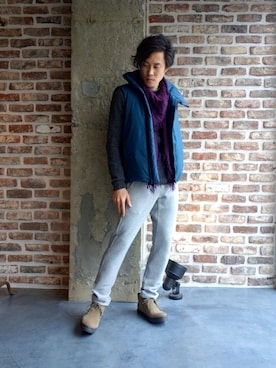 「N.HOOLYWOOD（N.ハリウッド）のアイテム（ブーツ）」を使った、ONEPAIRさん（メンズ・173cm）の秋コーディネート