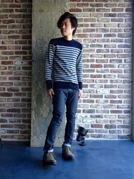 「N.HOOLYWOOD（N.ハリウッド）のアイテム（ブーツ）」を使った、ONEPAIRさん（メンズ・173cm）の秋コーディネート